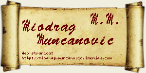 Miodrag Munćanović vizit kartica